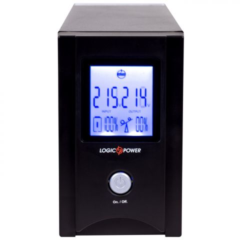 ИБП LogicPower UL850VA, Lin.int., AVR, 2 x евро, USB, LCD, металл