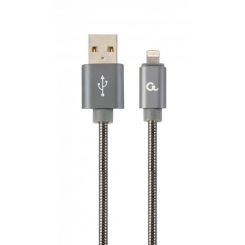 Кабель Cablexpert USB - Lightning (M/M), премиум, 1 м, серый (CC-USB2S-AMLM-1M-BG)