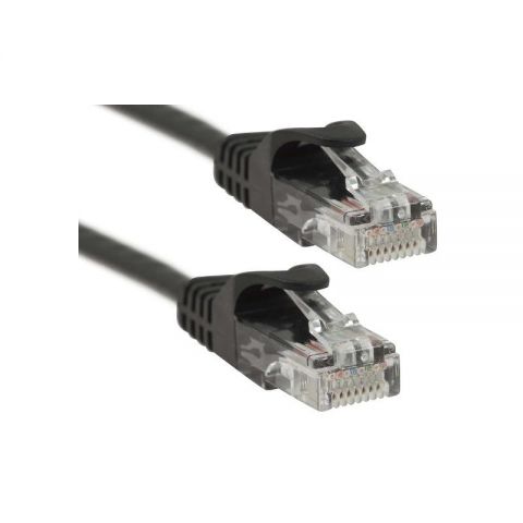 Патч-корд PowerPlant (CA911660) cat.5e, UTP, 15 м, черный
