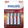 Батарейка Philips Power Alkaline AA/LR6 BL 4 шт