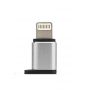 Адаптер Remax Visual micro USB - Lightning (F/M) Silver (RA-USB2-SILVER)