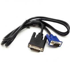 Адаптер PowerPlant (CA911981) DVI-D (М)-VGA(М), 1 м, черный