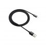 Кабель Canyon USB - Lightning (M/M), 8-pin, оплетка, 1 м, Black (CNE-CFI3B) 