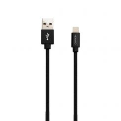 Кабель Canyon USB - Lightning 0.96м, Black (CNS-MFIC3B) в оплетке