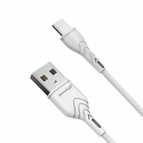 Кабель Grand-X USB - micro USB (M/M), Fast Сharge, 3 A, 1 м, White(PM-03W)