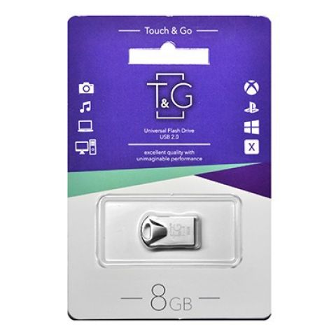 Флеш-накопитель USB 8GB T&G 106 Metal Series Silver (TG106-8G)