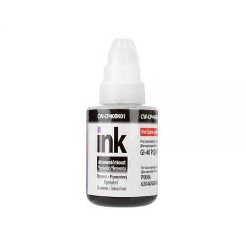 Чорнило CW Canon GI-40 PIXMA GM2040/G5040/G604 (CW-CP40BK01) Black Pigment, 135мл