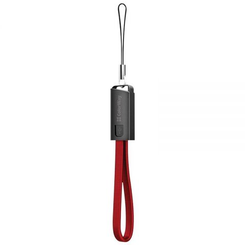 Кабель ColorWay USB - micro USB (M/M), 2.4 А, 0.22 м, Red (CW-CBUM022-RD)