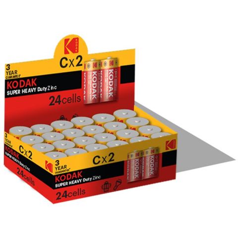 Батарейка Kodak Extra Heavy Duty C/LR14 BL 2 шт, коробка