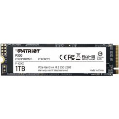 Накопичувач SSD 1TB Patriot P300 M.2 2280 PCIe 3.0 x4 NVMe TLC (P300P1TBM28)