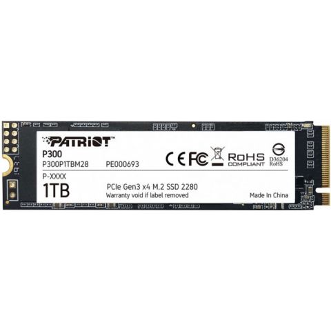 Накопичувач SSD 1TB Patriot P300 M.2 2280 PCIe 3.0 x4 NVMe TLC (P300P1TBM28)