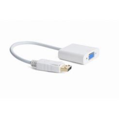 Адаптер Cablexpert DisplayPort - VGA (M/F), 0.15 м, белый (A-DPM-VGAF-02-W) пакет