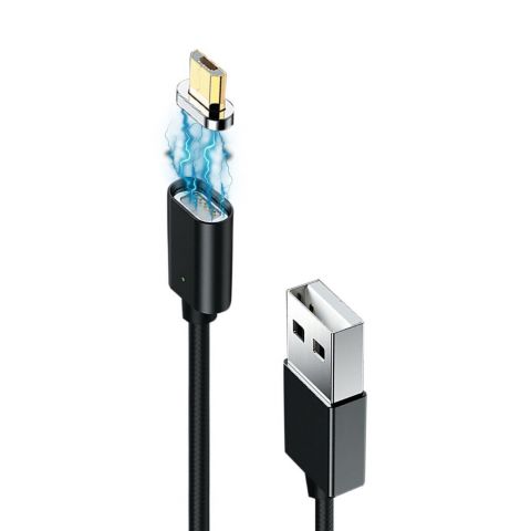 Кабель Grand-X USB - micro USB (M/M), магнитный, 1 м, Black (MG-01M)