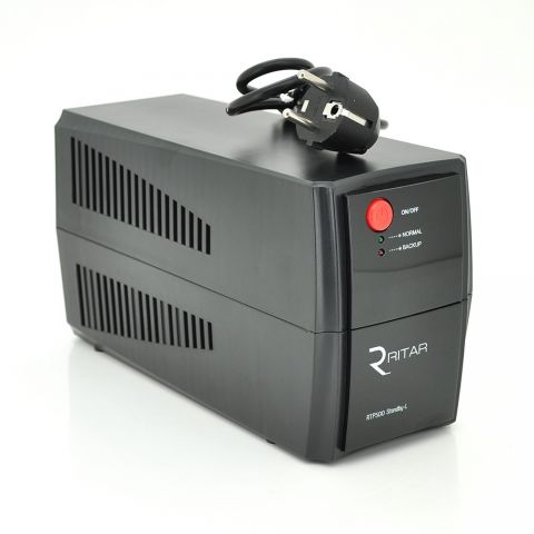 ИБП Ritar RTP500 Standby-L 300 W, Lin.int., 2xSchuko, пластик (RTP500L/06187)