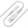 Кабель Luxe Cube Kevlar USB - micro USB (M/M), 1.2 м, белый (8886668686266)