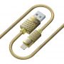 Кабель Luxe Cube Premium USB - Lightning (M/M), 1 м, золотистый (8886668686150)
