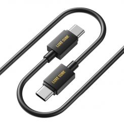 Кабель Luxe Cube USB Type-C - USB Type-C (M/M), 3 А, 1 м, черный (8886668686112)