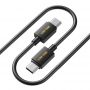 Кабель Luxe Cube USB Type-C - USB Type-C (M/M), 3 А, 1 м, черный (8886668686112)