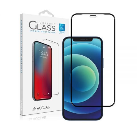 Защитное стекло ACCLAB Full Glue для Apple iPhone 12 Black (1283126508219)