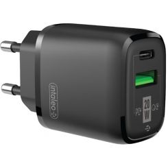 Сетевое зарядное устройство Intaleo TCGQPD220 (2USBx3A) Black (1283126509995)