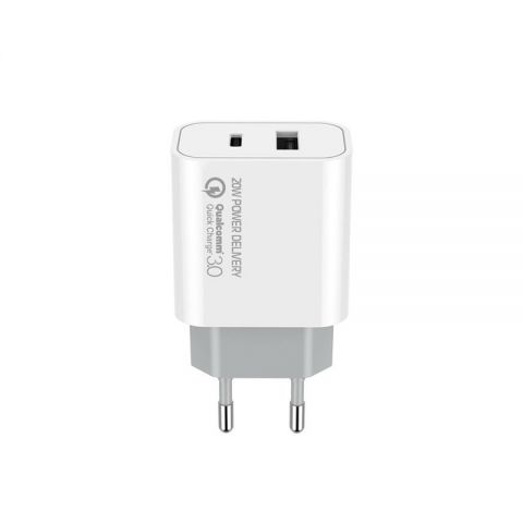 Мережевий зарядний пристрій ColorWay (1USB Type-C PDx3A;1USBx4A) White (CW-CHS025QPD-WT)