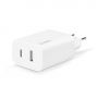 Сетевое зарядное устройство Ttec SmartCharger Duo USB-C/USB-A 2.4А/12Вт White (2SCS25B)