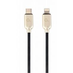 Кабель Cablexpert USB Type-C - Lightning (M/M), 1 м, черный/золотистый (CC-USB2PD18-CM8PM-1M)