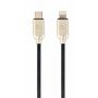 Кабель Cablexpert USB Type-C - Lightning (M/M), 1 м, чорний/золотистий (CC-USB2PD18-CM8PM-1M)