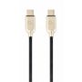 Кабель Cablexpert USB Type-C - USB Type-C (M/M), 1 м, черный/золотистый (CC-USB2PD60-CMCM-1M) 