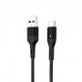 Кабель SkyDolphin S06T LED Smart Power USB - USB Type-C (M/M), 1 м, Black (USB-000557)