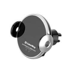 Держатель автомобильный+беспроводное ЗУ ColorWay AutoSense Car Wireless Charger 2 15W Black (CW-CHAW036Q-BK)