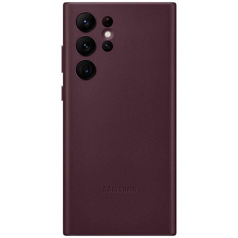 Чехол-накладка Samsung Leather Cover для Samsung Galaxy S22 Ultra SM-S908 Burgundy (EF-VS908LEEGRU)