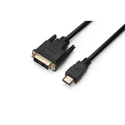 Кабель ProLogix (PR-HDMI-DVI-P-01-30-05m) Premium HDMI-DVI M/M Single Link, 18+1, V1.3, 0,5м_бн