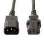 Кабель питания PowerPlant (CC360352) IEC C13-C14, Cu,  3x1.5мм2, 2м