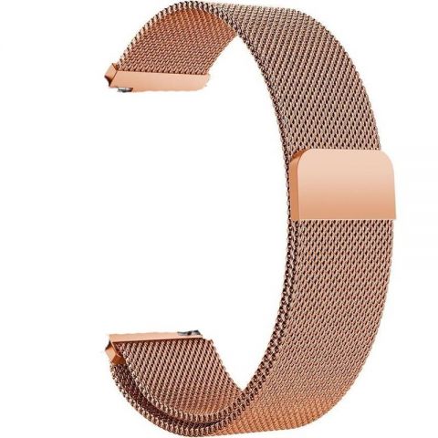 Ремешок BeCover Milanese Style для Xiaomi Amazfit Bip (20mm) Lite/Bip S Lite/GTR 42mm/GTS/TicWatch S2/TicWatch E/GTS 3/GTS 2 mini Rose Gold (707684)