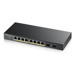 Коммутатор ZYXEL GS1900-10HP (GS1900-10HP-EU0102F) (8xGE PoE, 2хSFP, POE 77W, WebSmart)