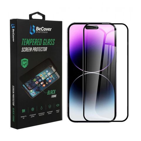 Защитное стекло BeCover для Apple iPhone 14 Pro Max Black (707969)