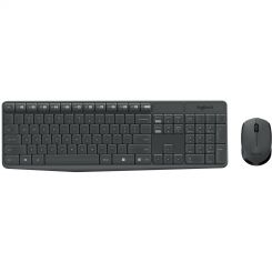 Комплект (клавиатура, мышь) беспроводной Logitech MK235 ENG/UKR Grey USB (920-007931)