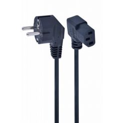Кабель силовой Cablexpert (PC-186A-VDE1B-1.5M) CEE7/7-C13, 90 градусов, VDE, 3*1 мм кв., 1,5 м