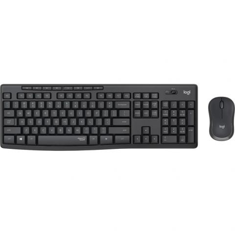 Комплект (клавиатура, мышь) беспроводной Logitech MK295 Combo Black USB (920-009800)