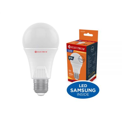 Лампа светодиодная стандартная Electrum 8W E27 3000K (A-LS-1918)