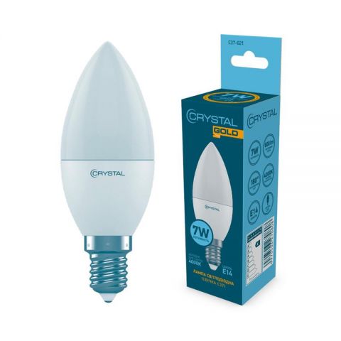 Лампа светодиодная свеча Crystal Gold 7W E14 4000K (C37-021)