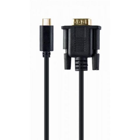 Кабель Cablexpert USB Type-C - VGA (M/M), 2 м, черный (A-CM-VGAM-01)