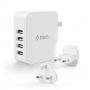 Мережевий зарядний пристрій Ttec Quattro Traveler 4хUSB 5.1A/25Вт White (2SC02BUK)