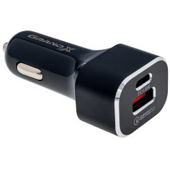 Автомобильное зарядное устройство Grand-X (1хTypeC, 1хUSB3.1) PD 3.0, QС 3.0, AFC, FCP 36W Black (CH-29)