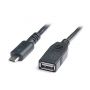 Кабель REAL-EL USB - micro USB V 2.0 (F/M), 0.1 м, черный (EL123500014)