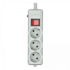 Фільтр живлення Gembird Pro (SPG3-G-10G-PRO) 3 розетки, 3м, сірий Фільтр живлення Gembird Pro (SPG3-G-10G-PRO) 3 розетки, 3м, сірий