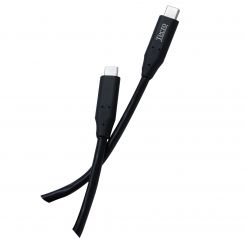 Кабель Tecro USB Type-C - USB Type-C (M/M), 1 м, черный (TCC-3.0-0100BK)