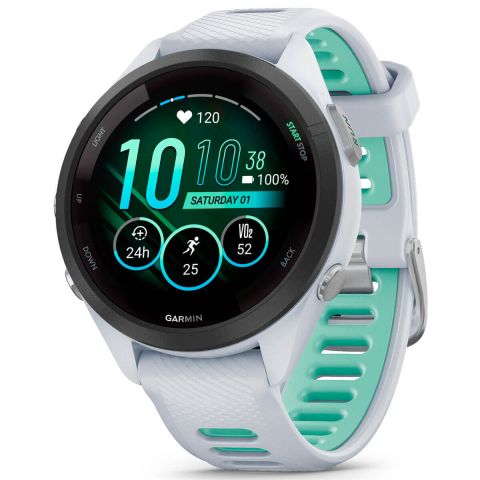 Смарт-часы Garmin Forerunner 265S Black Bezel with Whitestone Case and Whitestone/Neo Tropic Silicone Band (010-02810-54)