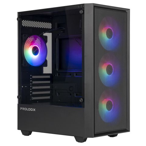 Корпус Prologix E107 Tempered Glass Black без БП